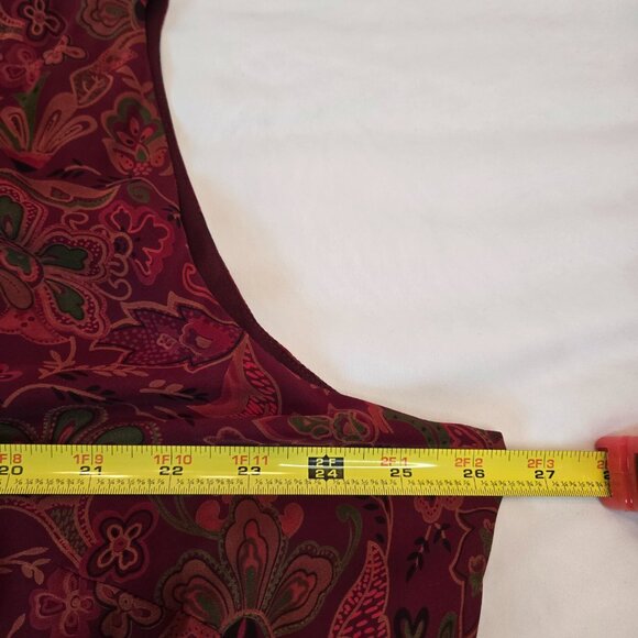 INC. International Concepts Women's Maxi Dress Sz: 20W Floral Red/Green - Picture 7 of 8